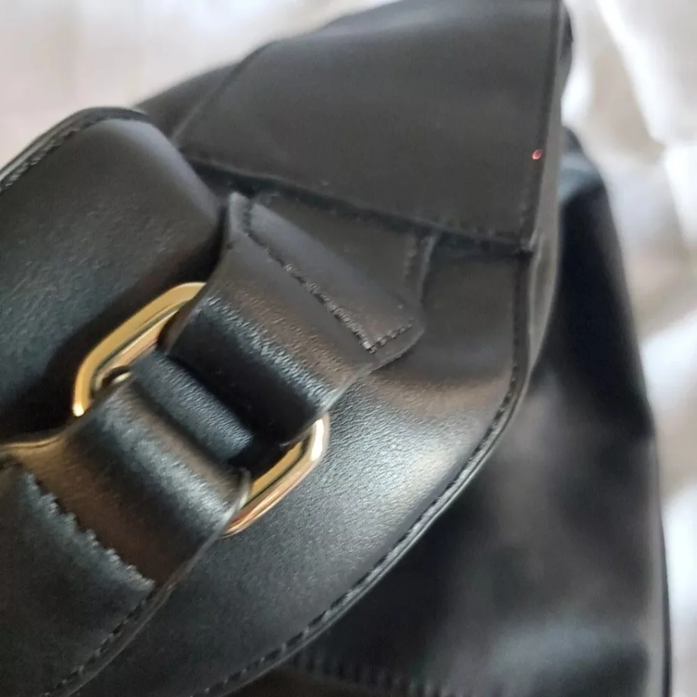 Shiraleah Anthropologie Hobo Bag Black Faux Leather Studded Shoulder Purse